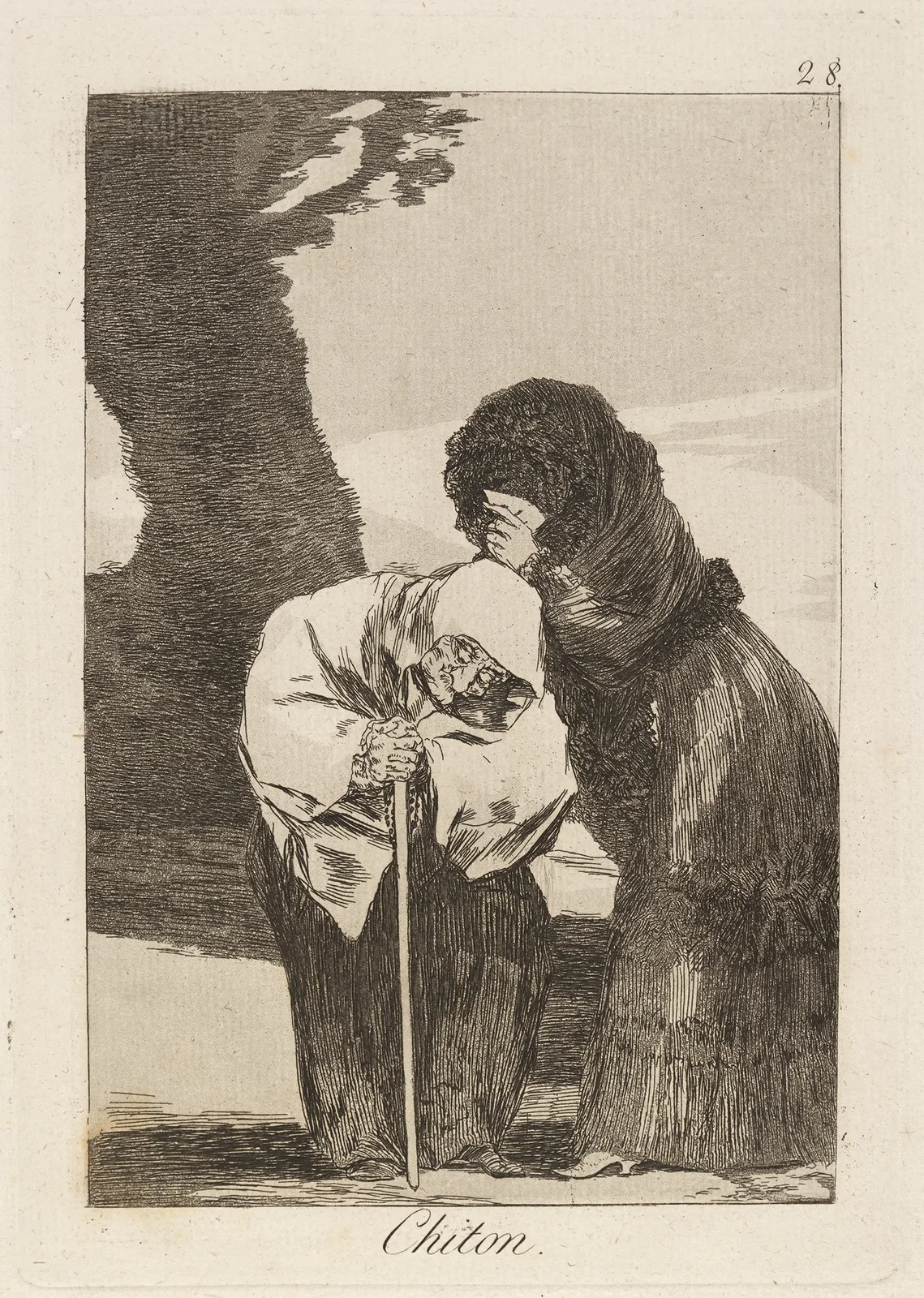 Chiton. (Hush.) av Francisco de Goya