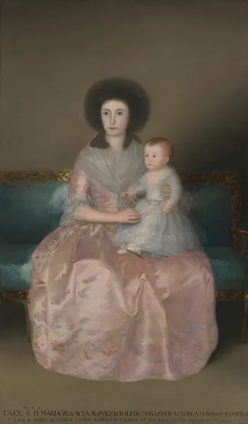 Condesa de Altamira and Her Daughter, María Agustina av Francisco de Goya