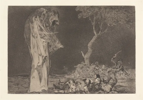 Do Not Lose Honour through Fear [Folly of Fear] (Por Temor No Pierdas Honor [Disparate de Miedo]) av Francisco de Goya