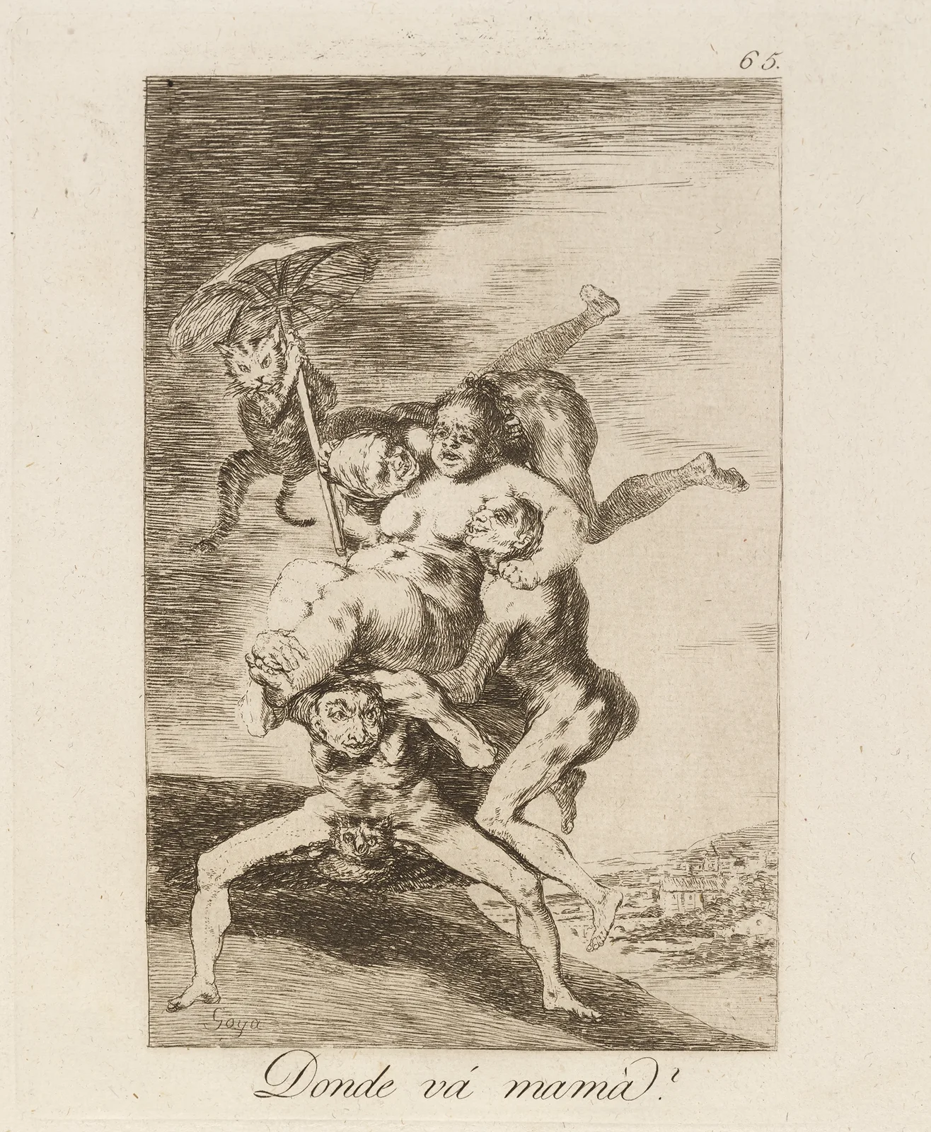 Donde vá mamá (Where is mother going) av Francisco de Goya