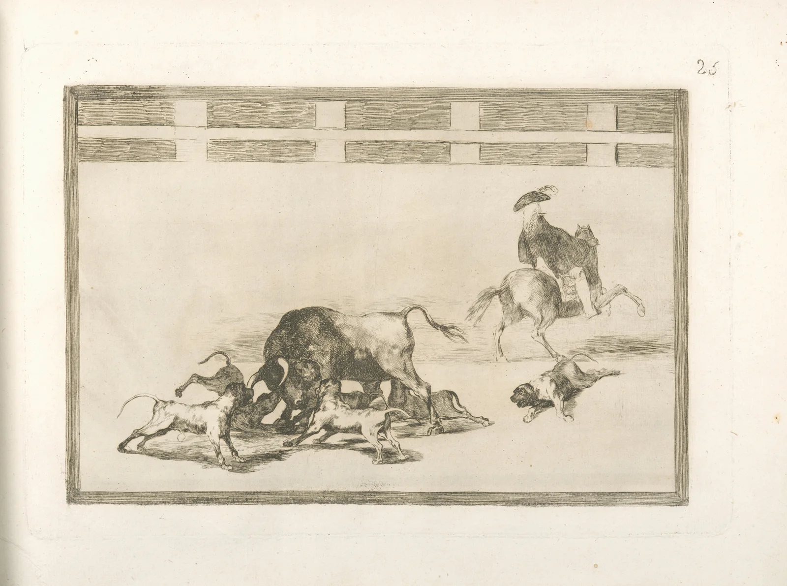 Echan perros al toro av Francisco de Goya