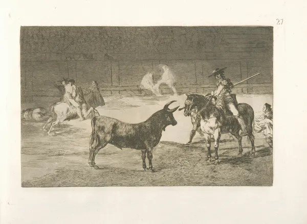 El Cid Campeador lanceando otro toro av Francisco de Goya