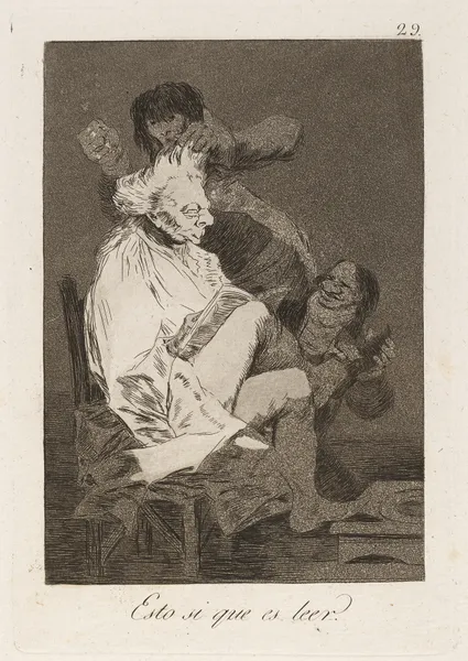 Esto si que es leer. (That certainly is being able to read.) av Francisco de Goya