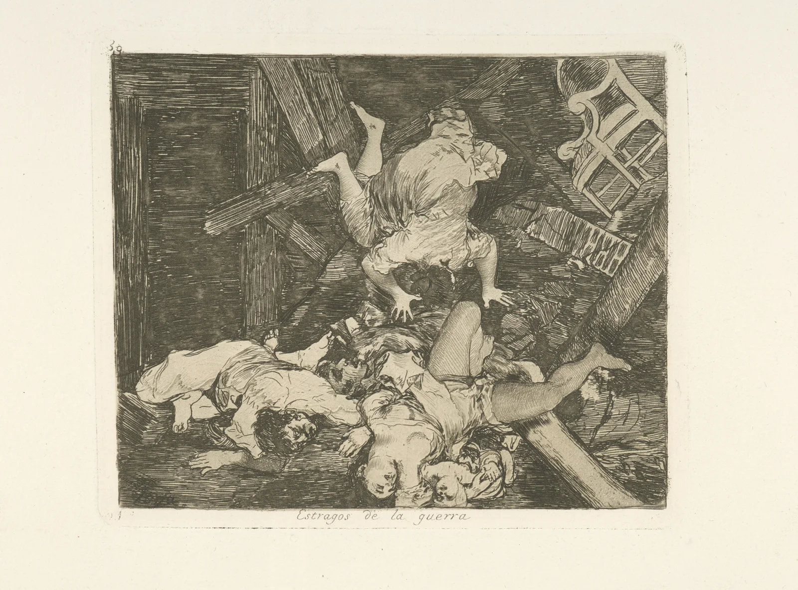 Estragos de la guerra av Francisco de Goya