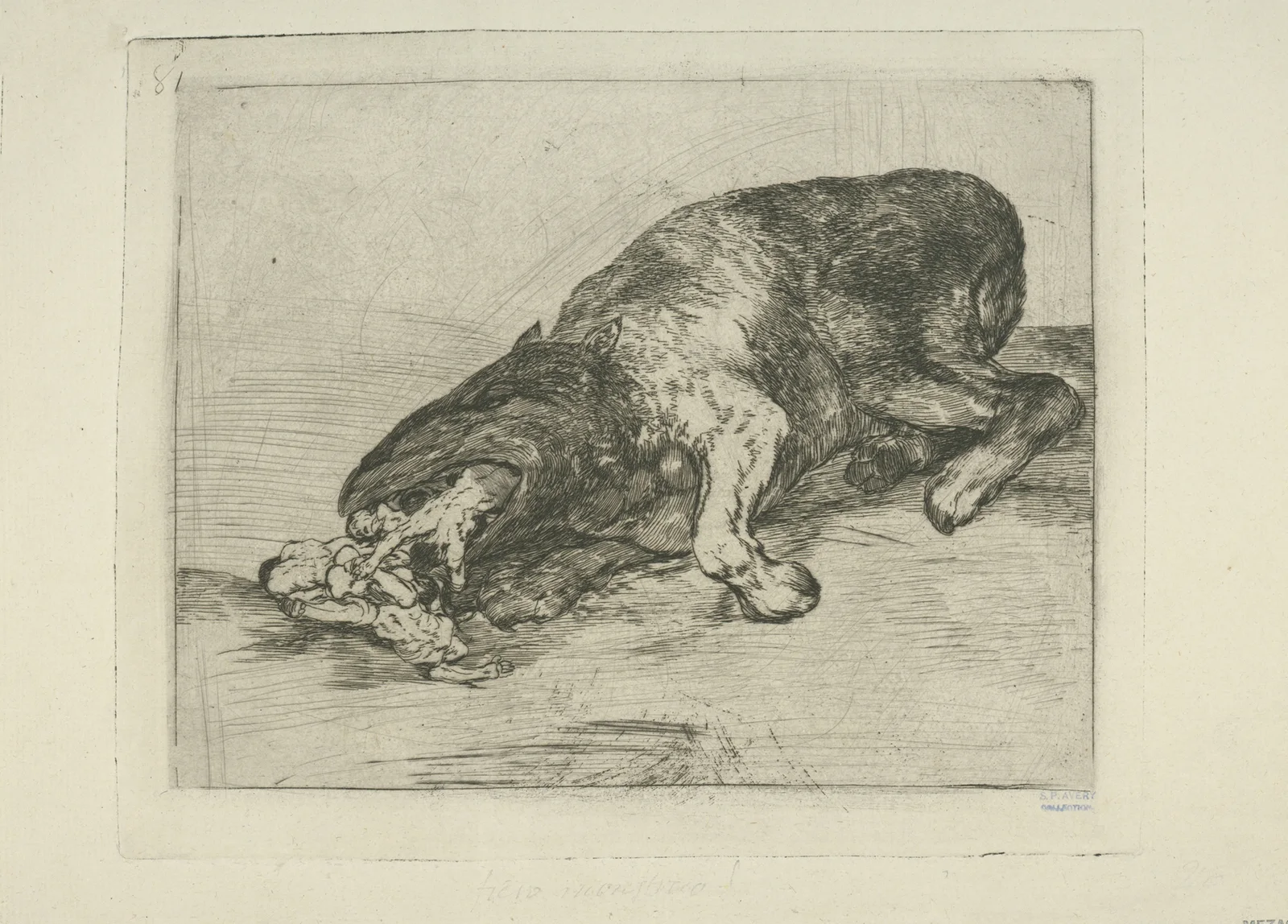 Fiero monstruo av Francisco de Goya