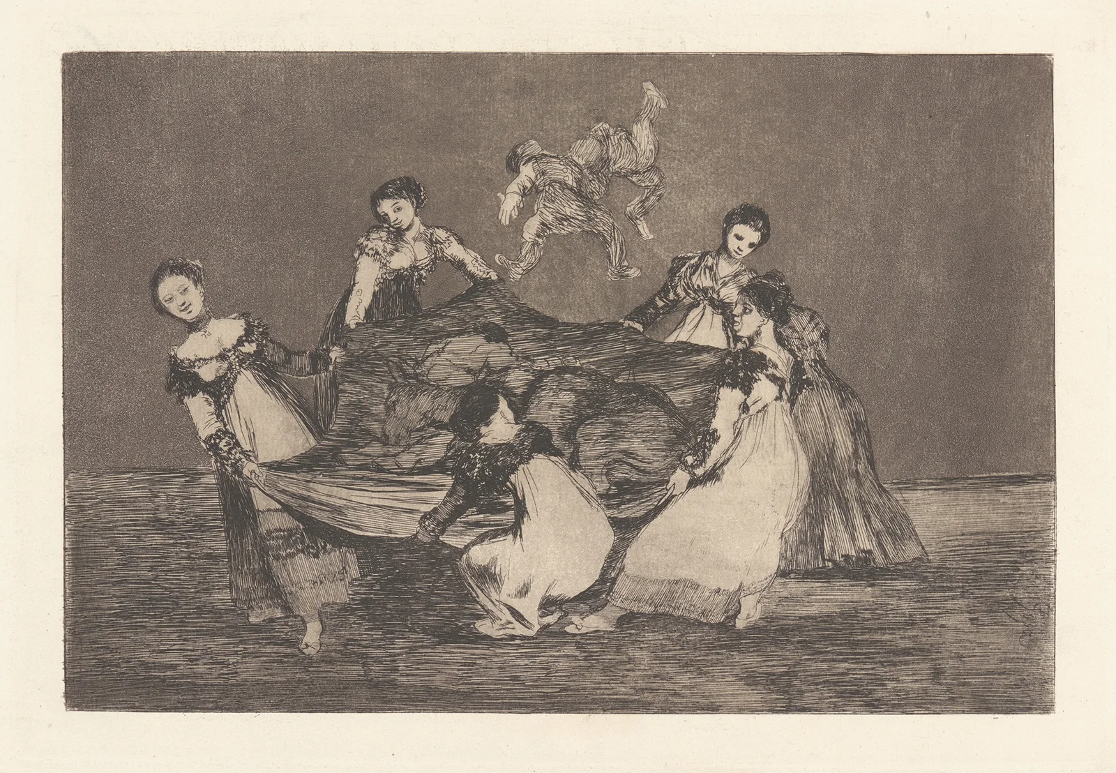 Heavier Than a Dead Donkey (Pesa Mas Que un Burro Muerto) av Francisco de Goya