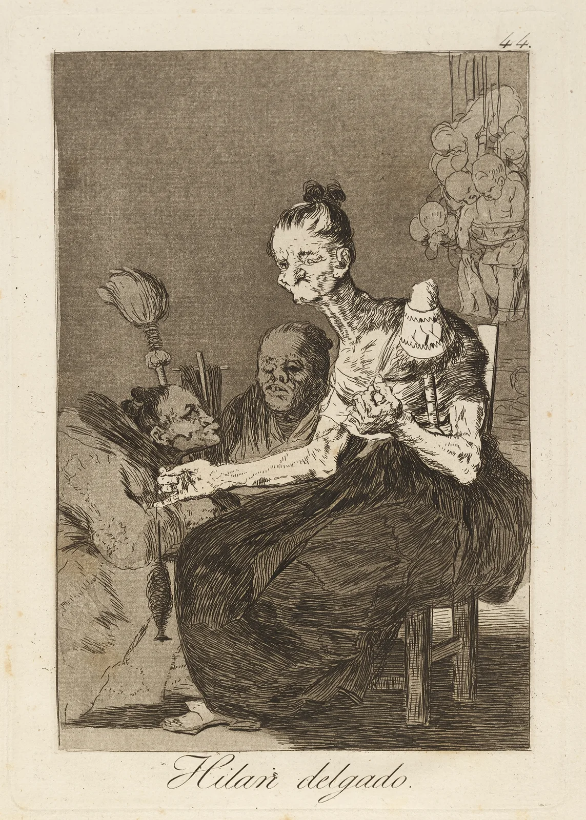 Hilan delgado. (They spin finely.) av Francisco de Goya