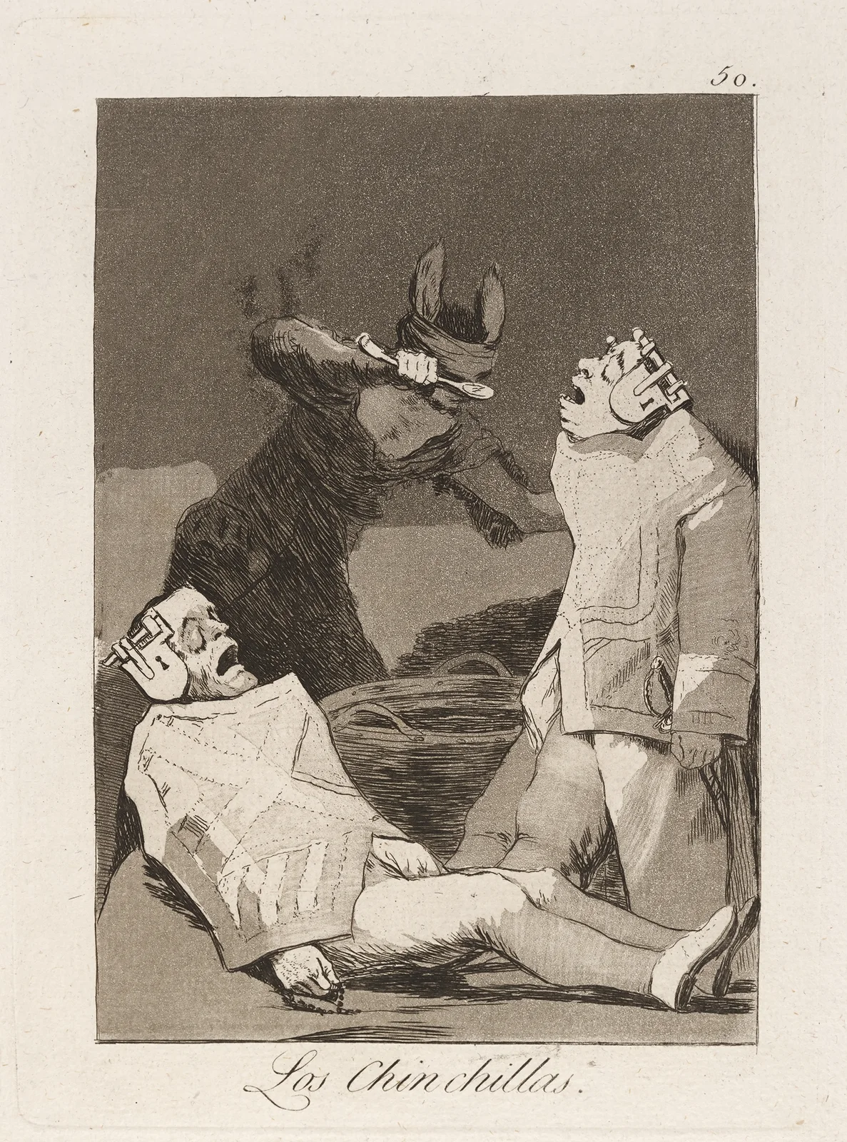 Los Chinchillas. (The Chinchillas.) av Francisco de Goya