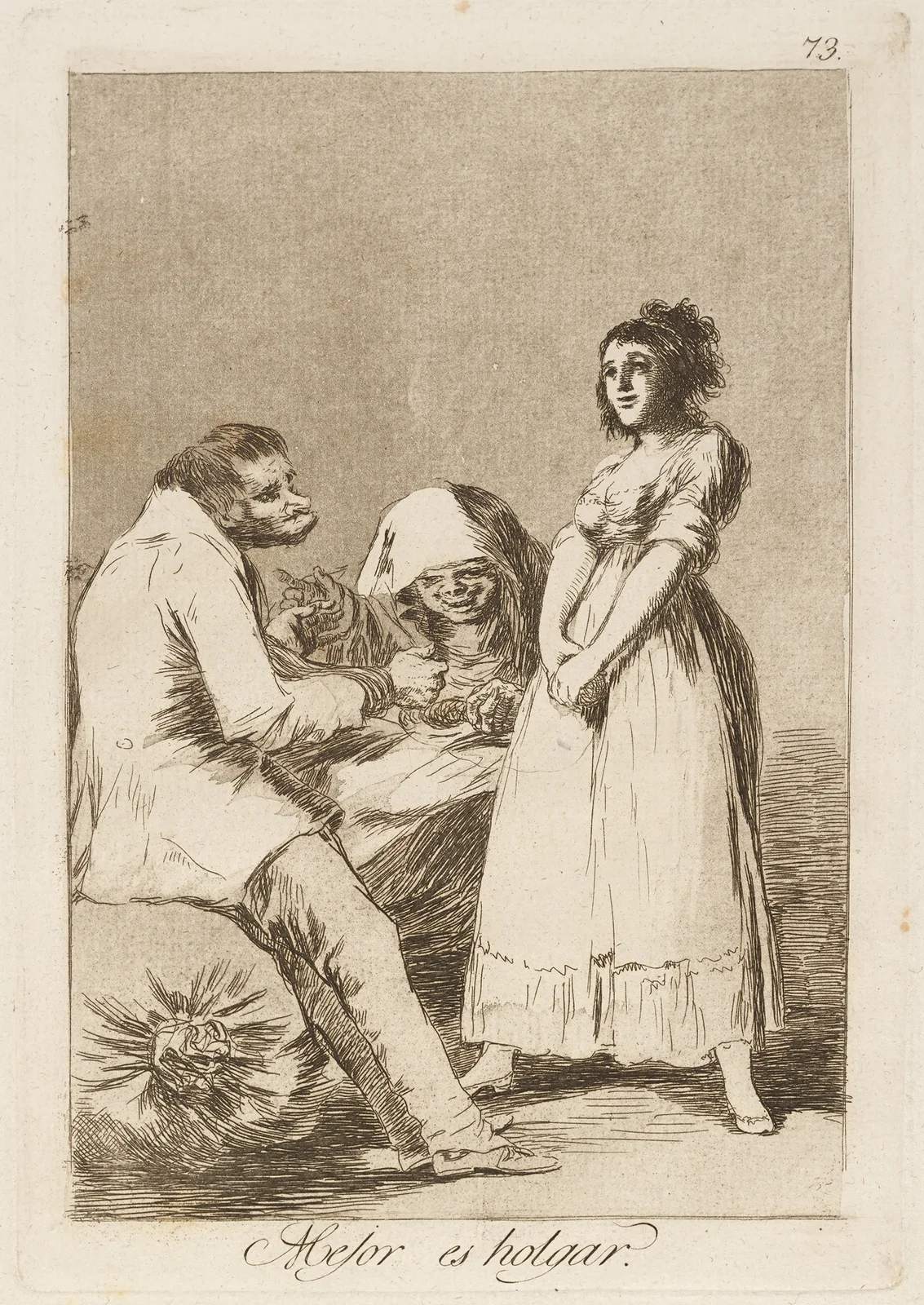 Mejor es holgar. (It is better to be lazy.) av Francisco de Goya