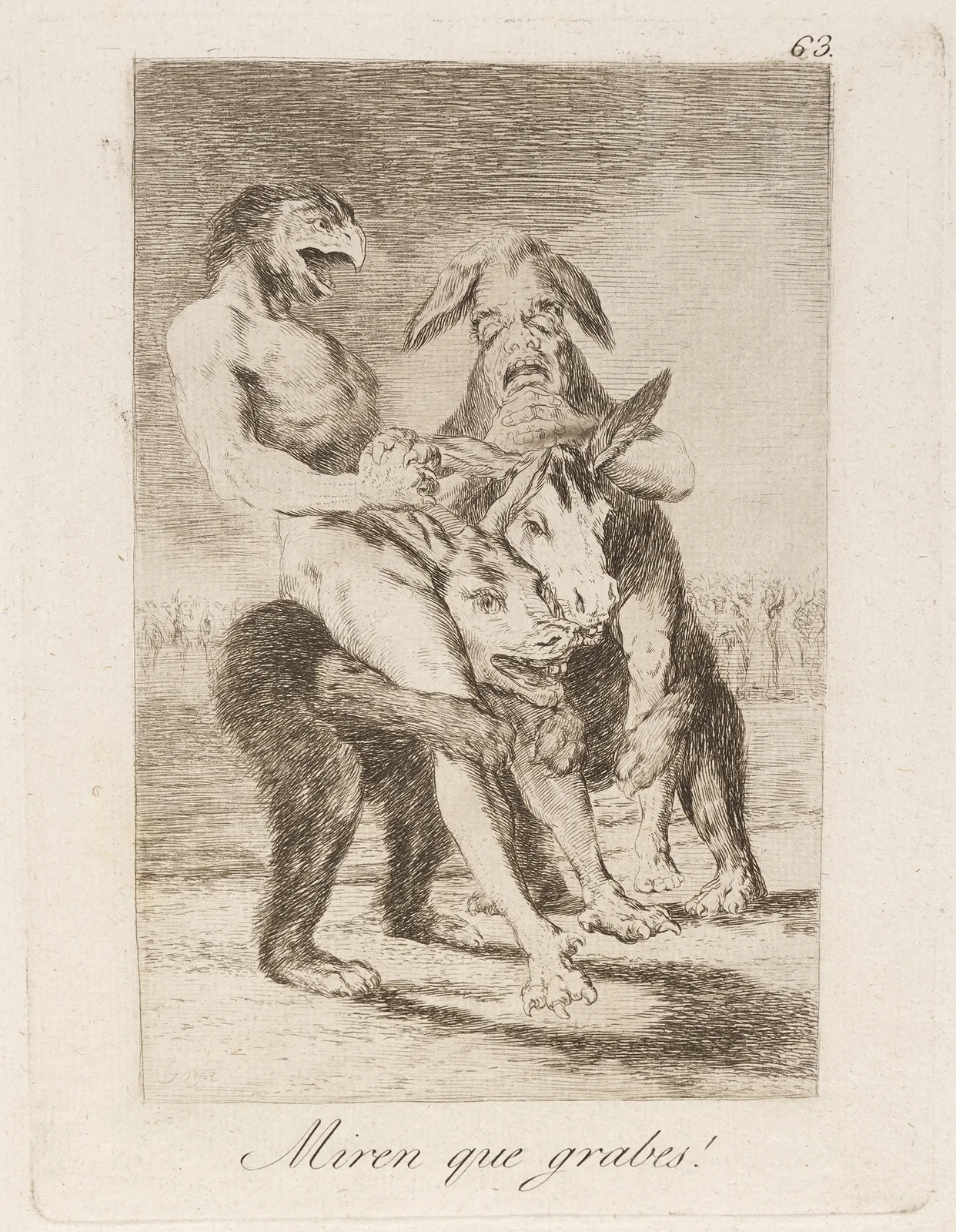 Miren que grabes! (Look how solemn they are!) av Francisco de Goya