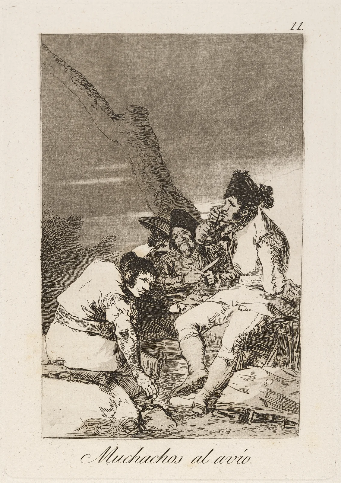 Muchachos al avío. (Lads making ready.) av Francisco de Goya
