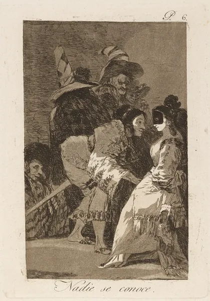 Nadie se conoce. (Nobody knows himself.) av Francisco de Goya