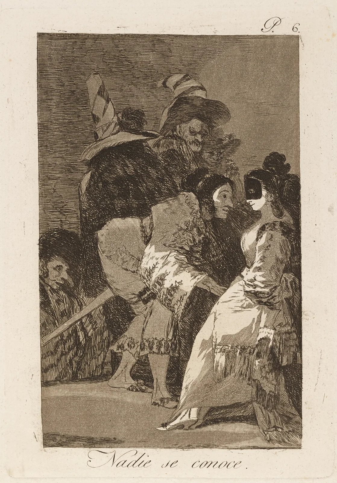 Nadie se conoce. (Nobody knows himself.) av Francisco de Goya