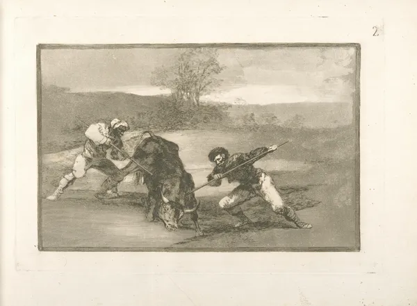 Otro modo de cazar á pie av Francisco de Goya