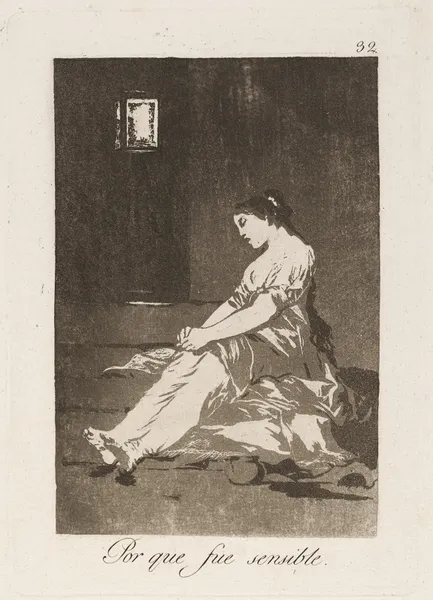 Por que fue sensible. (Because she was susceptible.) av Francisco de Goya