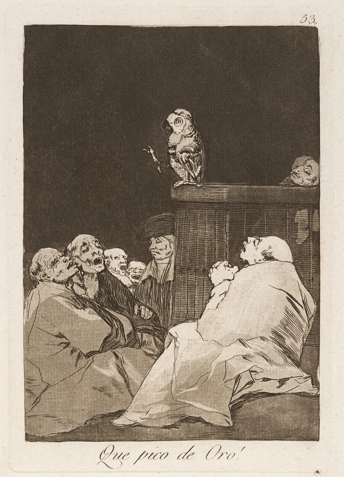 Que pico de Oro! (What a golden beak!) av Francisco de Goya