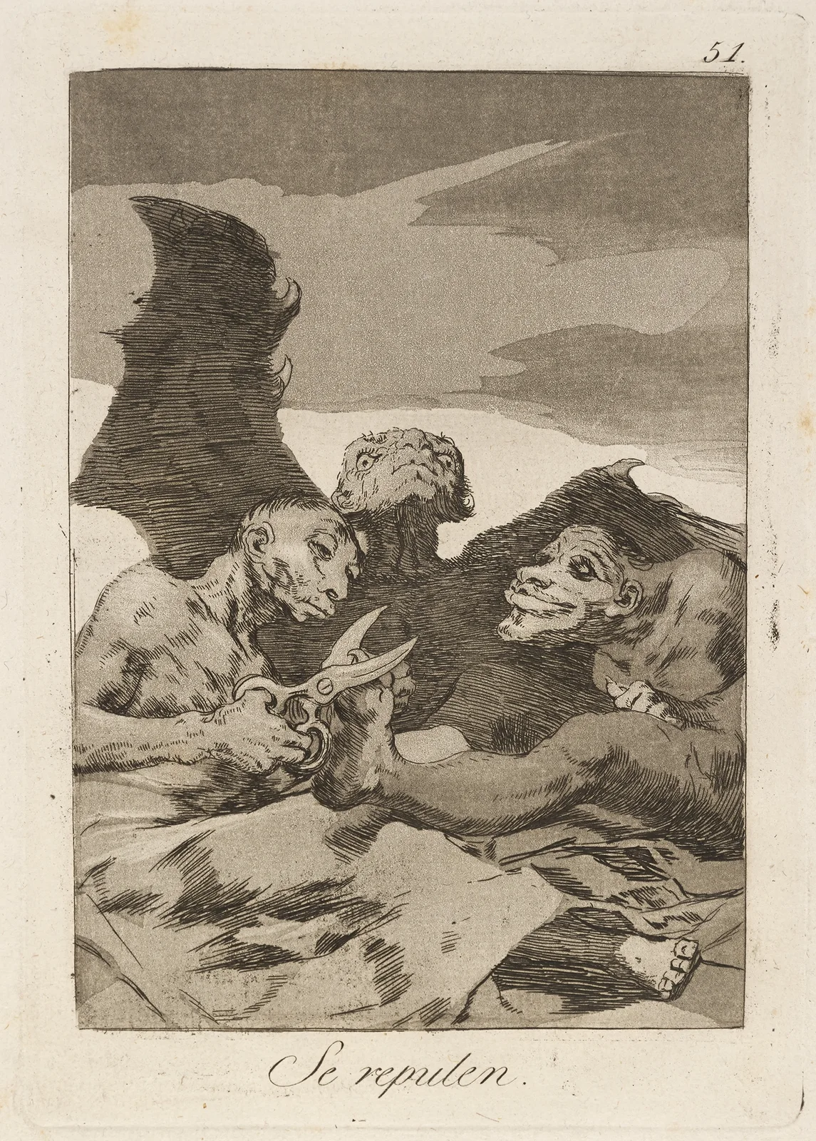 Se repulen. (They spruce themselves up.) av Francisco de Goya