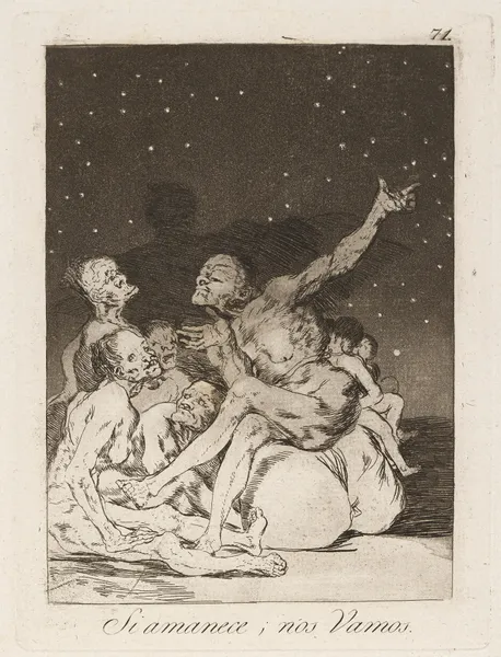 Si amanece; nos Vamos. (When day breaks we will be off.) av Francisco de Goya