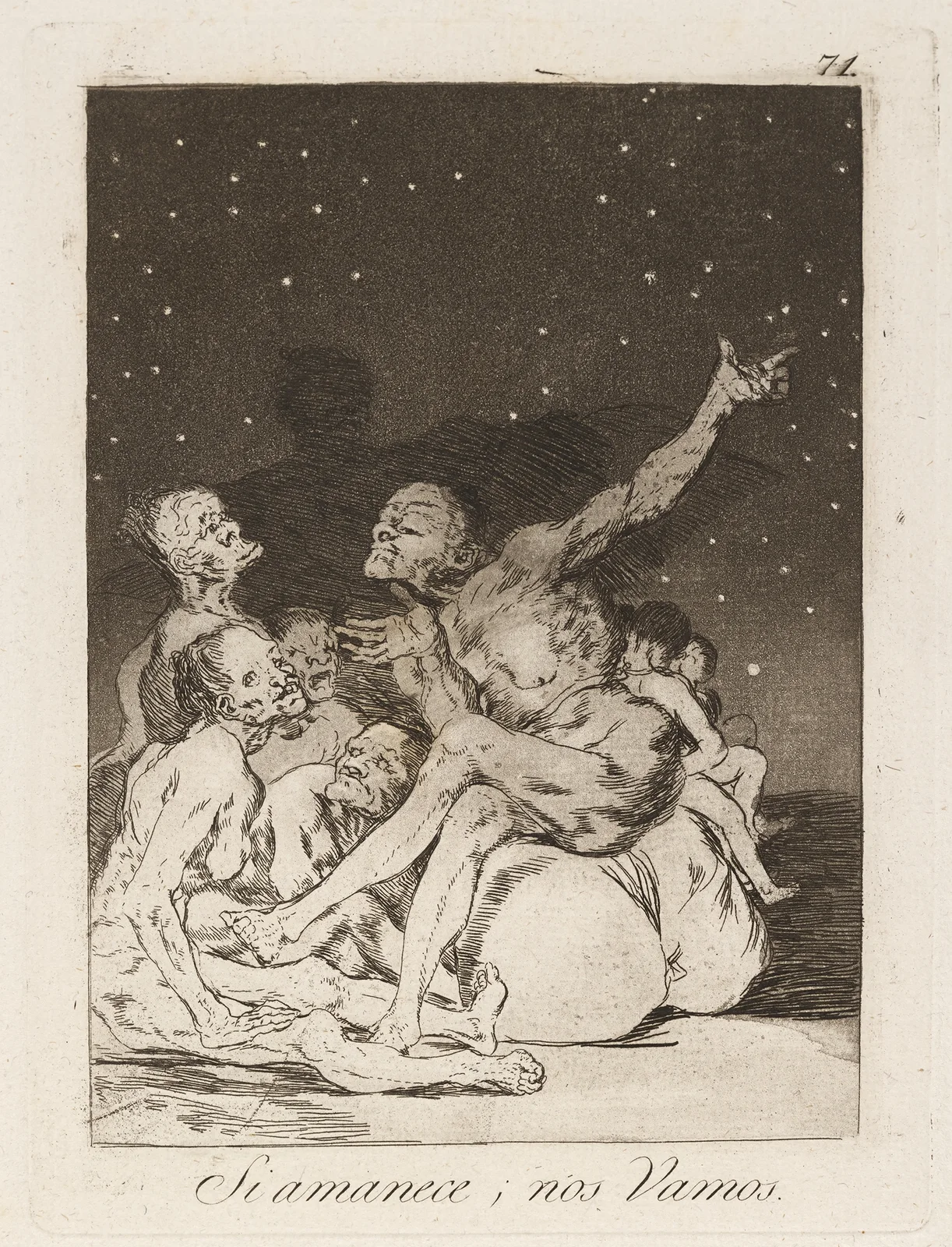 Si amanece; nos Vamos. (When day breaks we will be off.) av Francisco de Goya