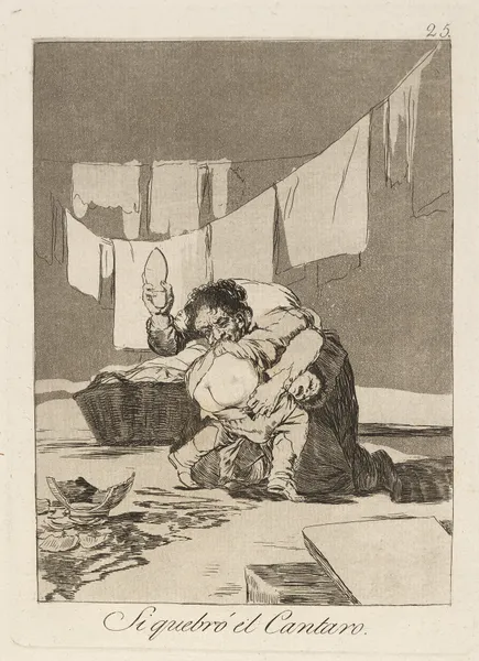 Si quebró el Cantaro. (Yes he broke the pot.) av Francisco de Goya