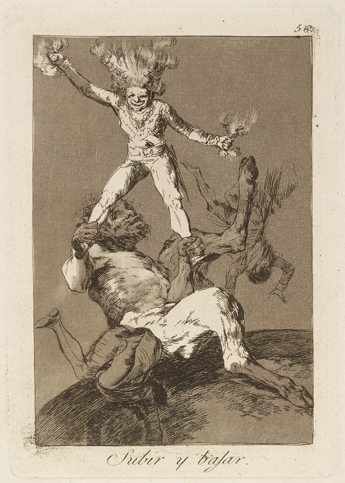 Subir y bajar. (To rise and to fall.) av Francisco de Goya
