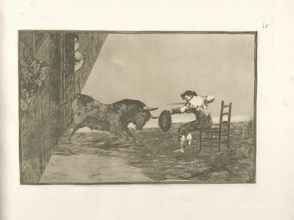 Temeridad de Martincho en la plaza de Zaragoza av Francisco de Goya