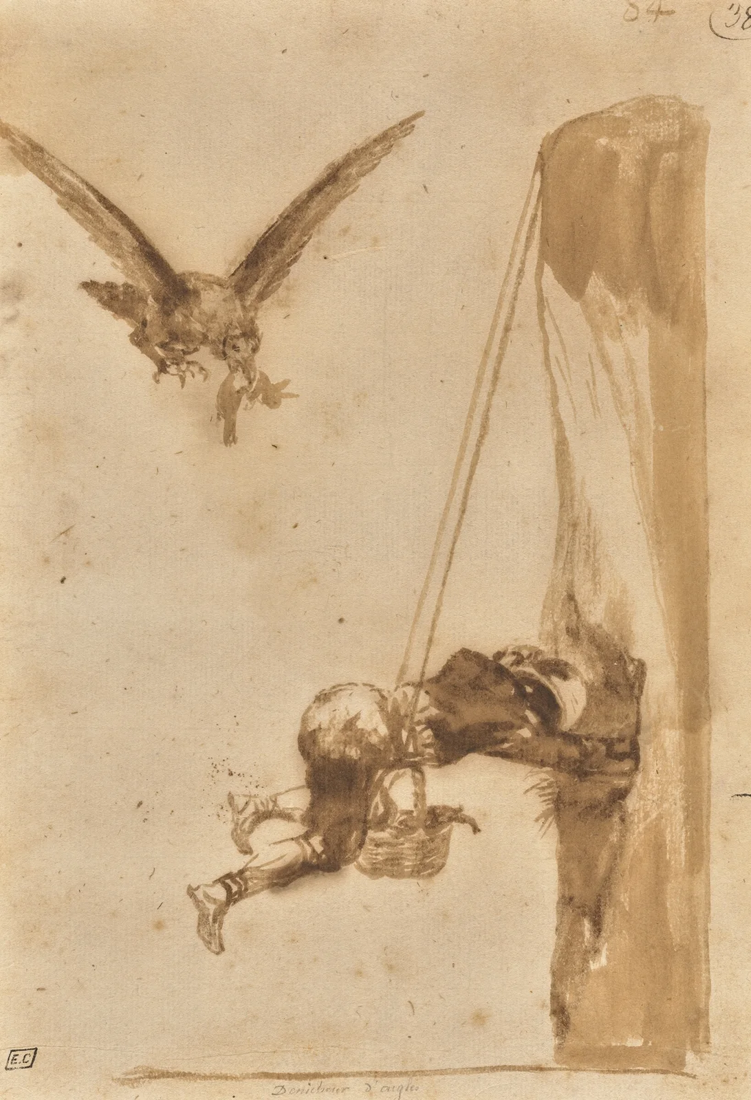 The Eagle Hunter av Francisco de Goya