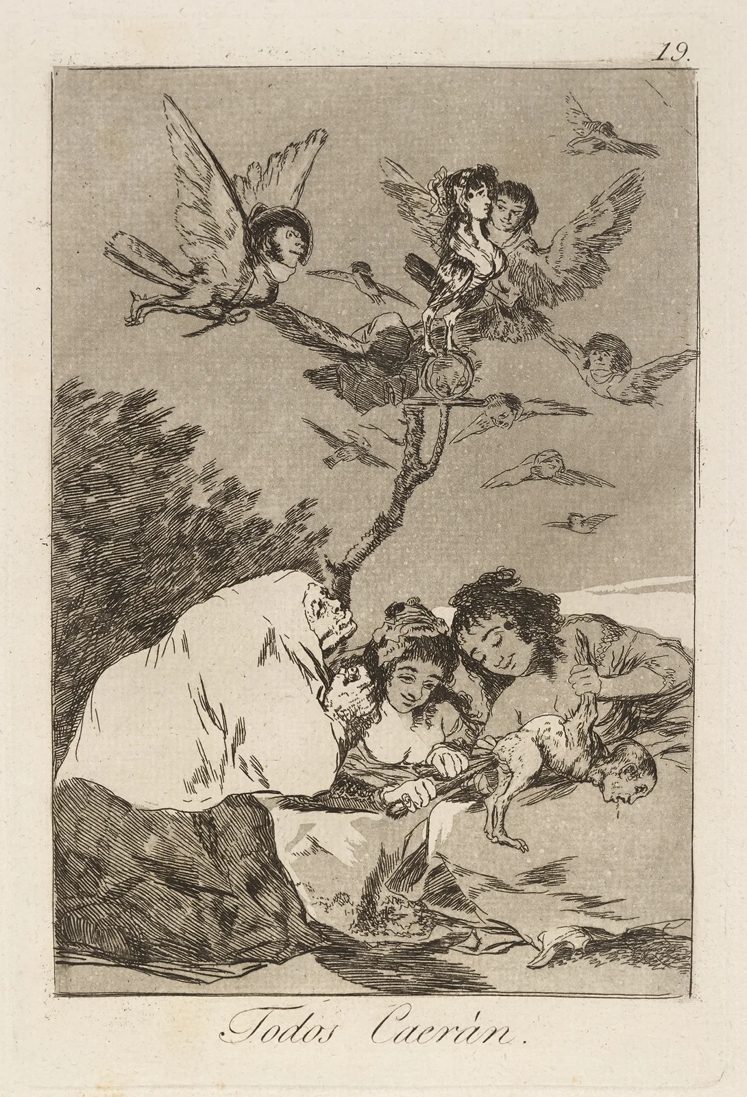 Todos Caerán. (All will fall.) av Francisco de Goya