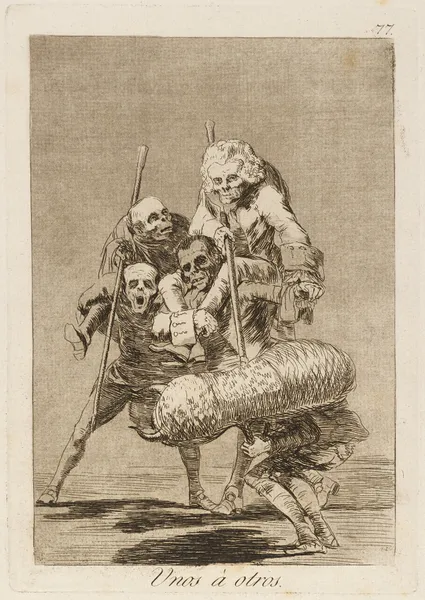Unos á otros. (What one does to another.) av Francisco de Goya