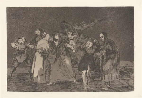 Wounds Heal Quicker than Hasty Words (Sanas Cuchilladas Mas No Malas Palabras) av Francisco de Goya