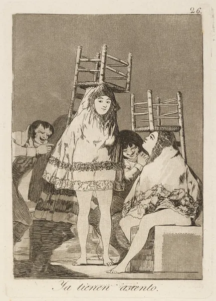 Ya tienen asiento. (They’ve already got a seat.) av Francisco de Goya