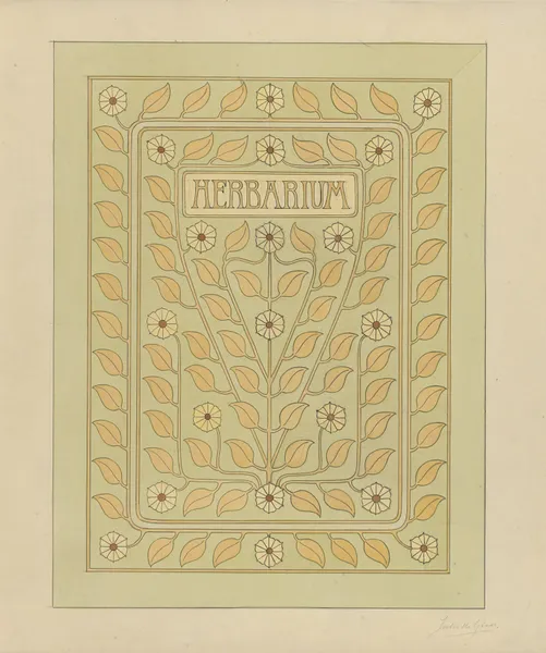 Design for a cover for a herbarium av Julie de Graag