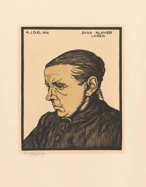 Portrait of Dina Klaver, Laren av Julie de Graag
