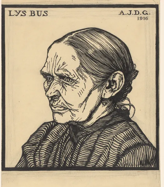Portrait of Lys Bus, 1916 – nr 2 av Julie de Graag