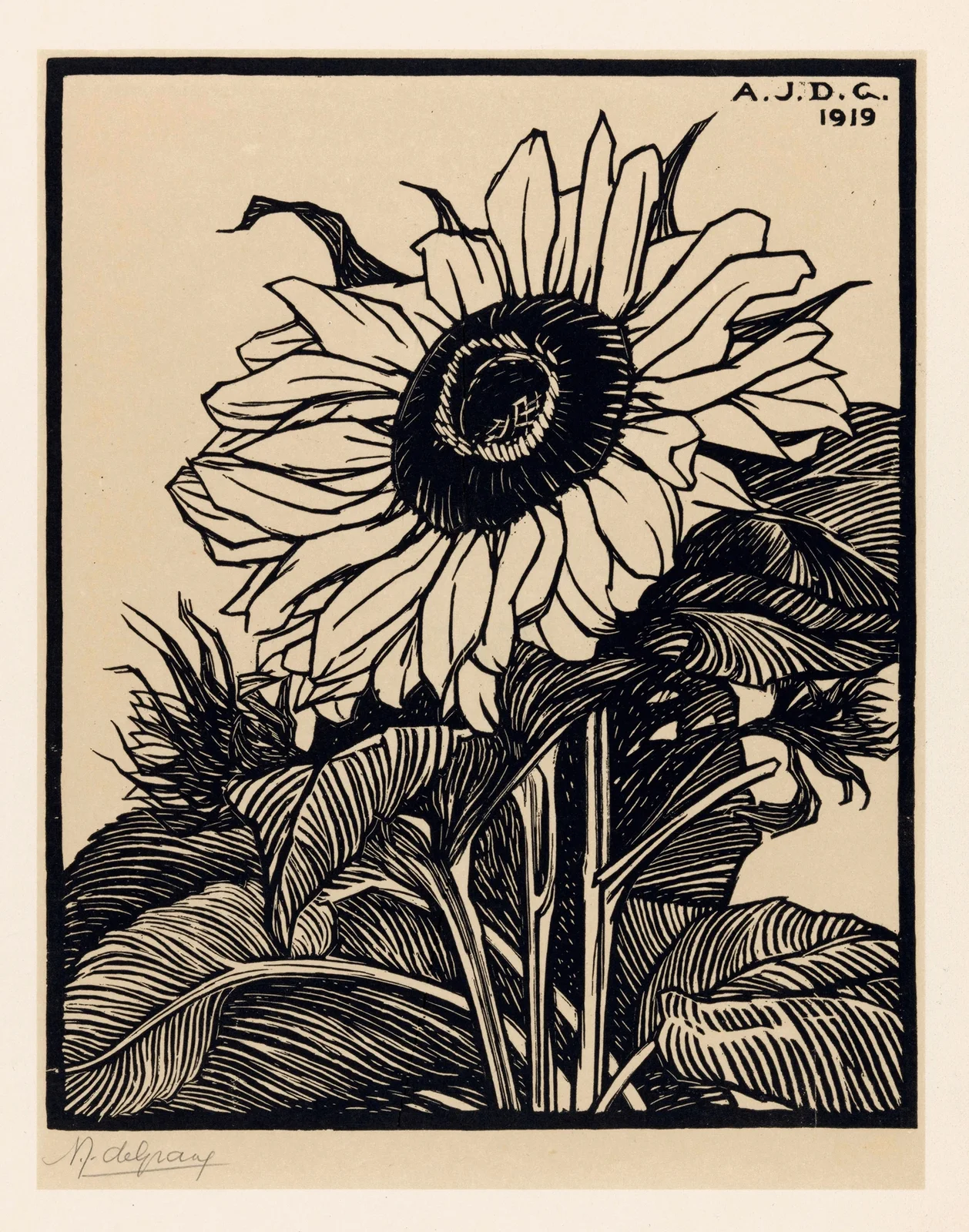 Zonnebloem av Julie de Graag