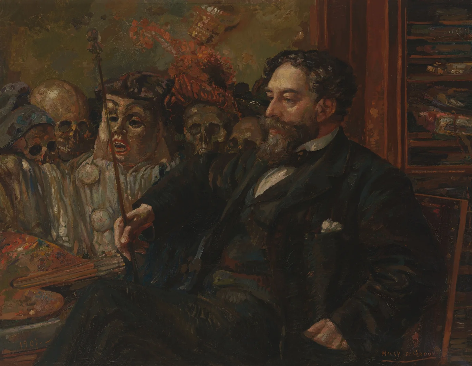 Portret van James Ensor av Henry de Groux