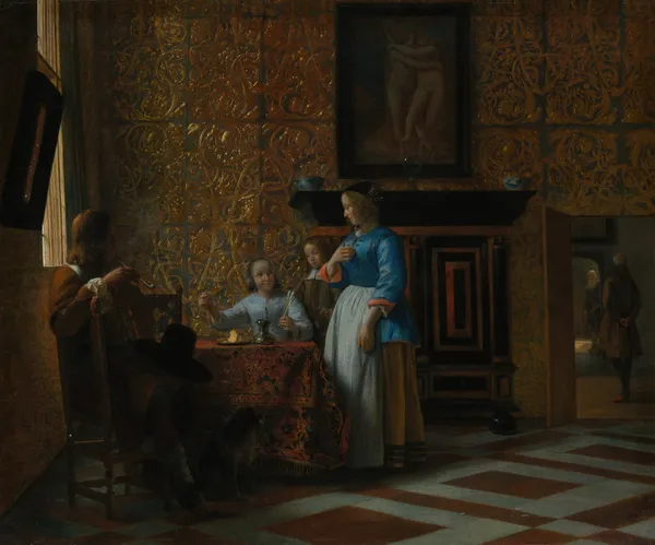 Leisure Time in an Elegant Setting av Pieter De Hooch