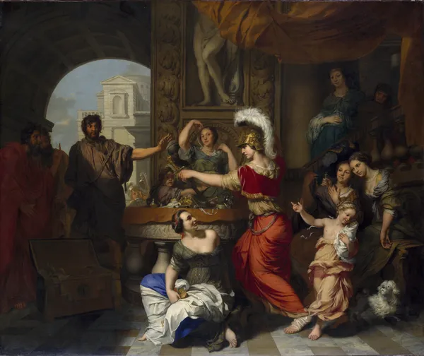 Achilles recognized by Ulysses at the Court of Lycomedes av Gerard de Lairesse