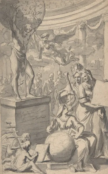 Design for a Frontispiece of a Title Page av Gerard de Lairesse