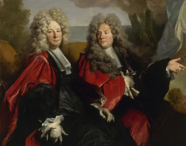 Portrait de deux échevins en fonction en 1702 av Nicolas de Largillière
