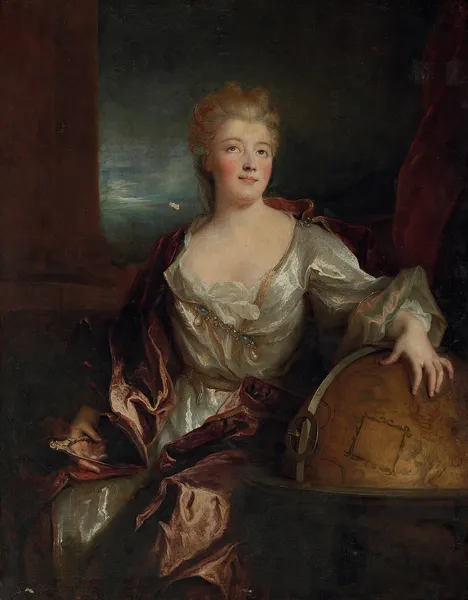 Portrait of Gabrielle-Émilie le Tonnelier de Breteuil, Marquise du Châtelet av Nicolas de Largillière