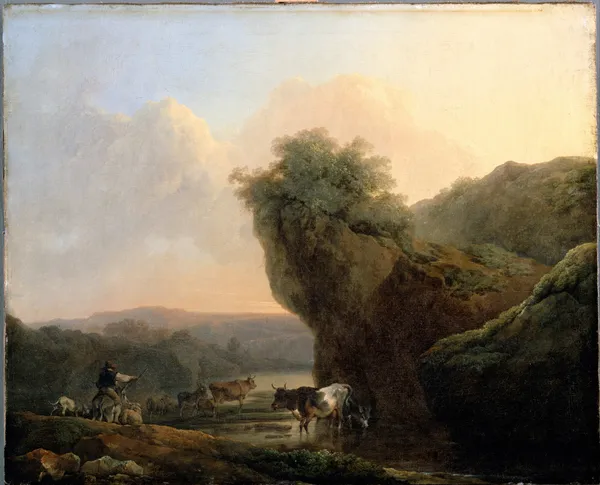 Landscape with Cattle av Philip James de Loutherbourg