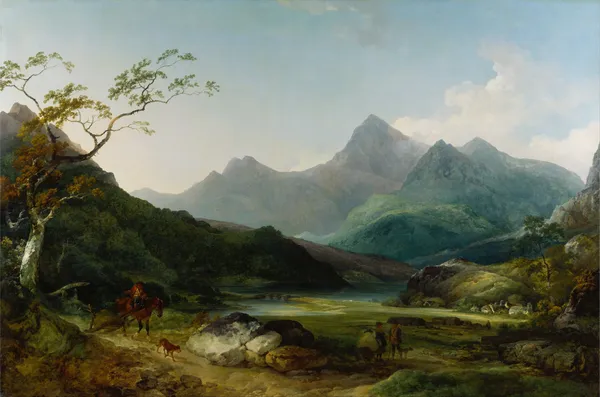 Snowdon from Capel Curig av Philip James de Loutherbourg