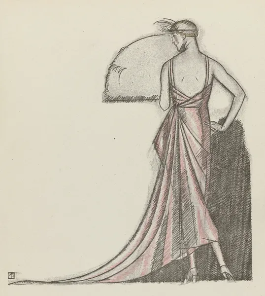 Une robe du soir de Worth, 1920 – nr 2 av Bernard Boutet de Monvel