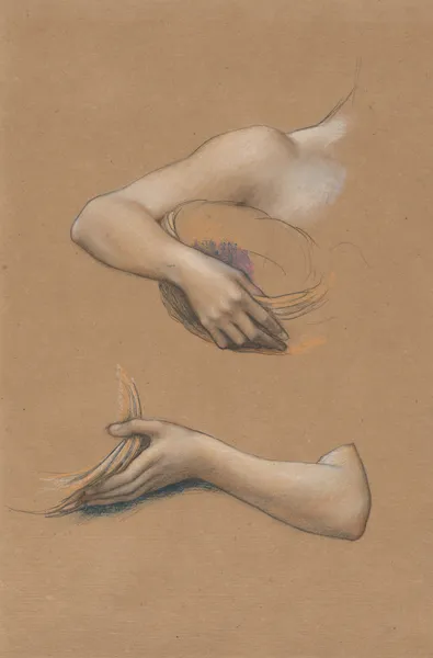 Study of Arms for ‘The Cadence of Autumn’, 1905 – nr 2 av Evelyn De Morgan