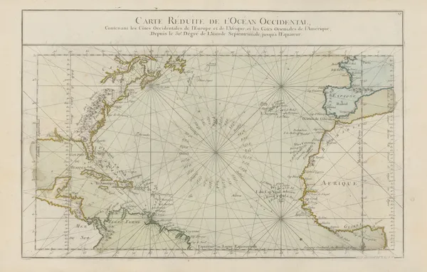 Carte réduite de l’Océan occidental av Claude Buy de Mornas