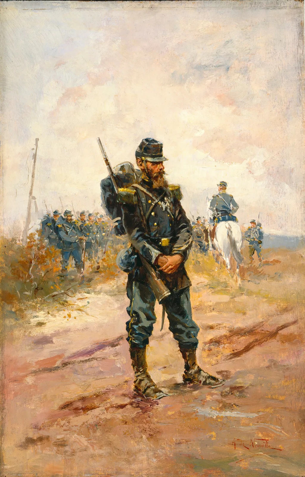 A Soldier (19th century) av Alphonse Marie de Neuville