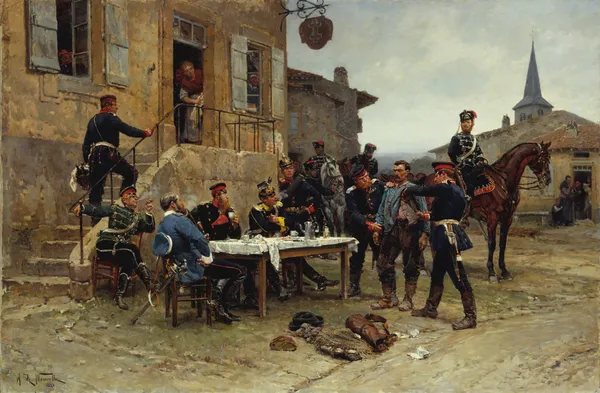 The Dispatch-Bearer av Alphonse Marie de Neuville