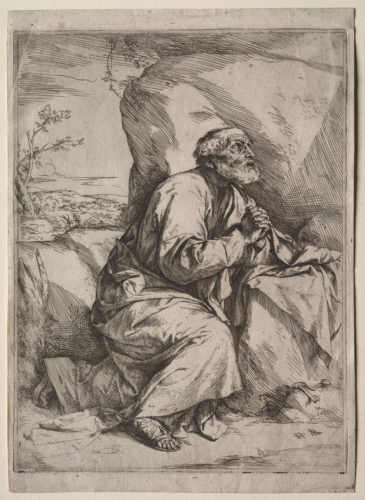 The Penitent St. Peter av Jusepe de Ribera