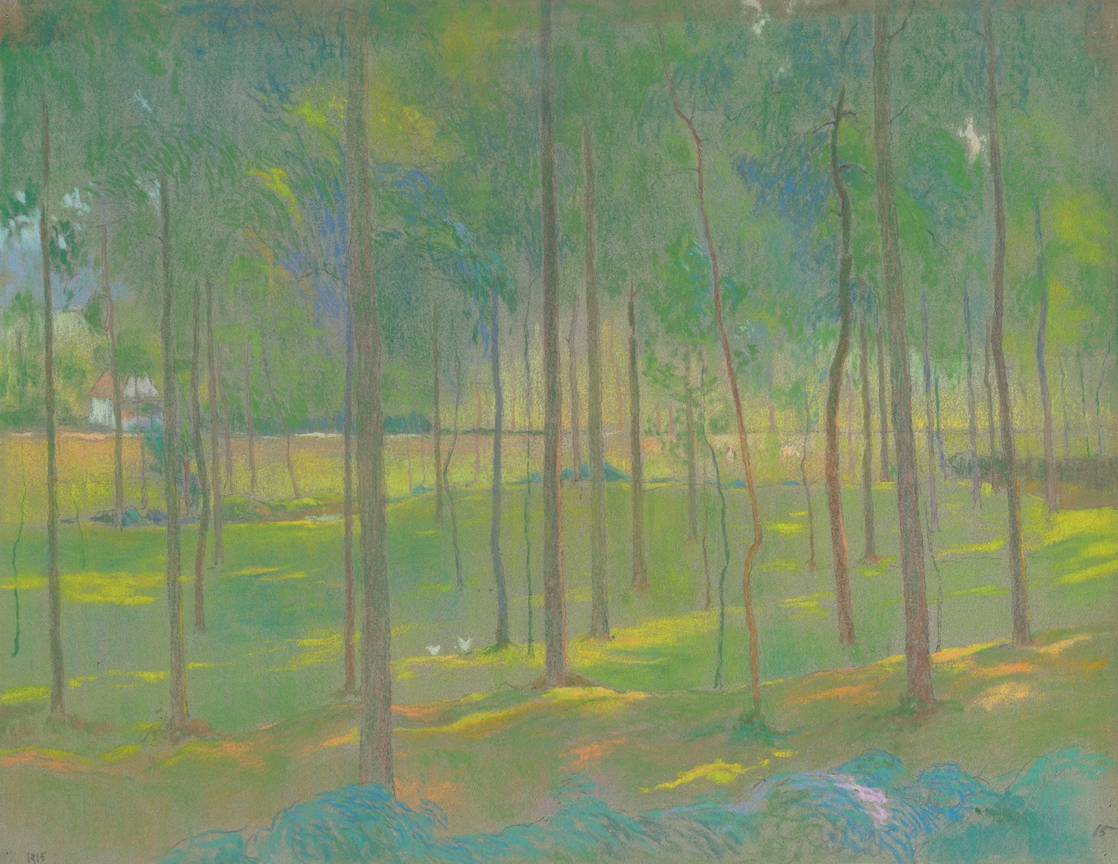 Garden with Trees av Rodolphe De Saegher